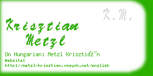 krisztian metzl business card